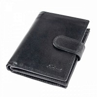 Мужской кожаный кошелек Ashwood 1246 VT Black