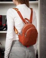 Женский замшевый рюкзак ALEX RAI 2058 camel