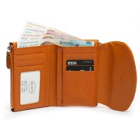 Женский кожаный кошелек Bright DR. BOND WS-239 yellow