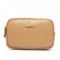 Молодежный клатч из кожи ALEX RAI BM 60061-13 camel