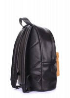 Женский рюкзак из кожзама Poolparty backpack-pu-black-orange