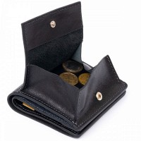 Мужское кожаное портмоне GRANDE PELLE 11329 Черное