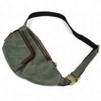 Мужская кожаная сумка бананка, сумка напоясная TARWA RE-3079-3md