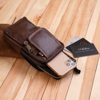 Кожаная сумка на пояс Vintage 20352