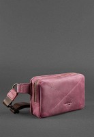 Женская кожаная поясная сумка BlankNote Dropbag Mini Crazy Horse бордовая BN-BAG-6-VIN-KR