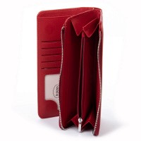 Женский кожаный кошелек Classik  DR. BOND WN-23-21 red