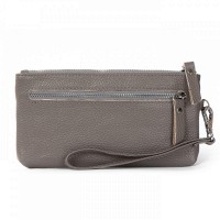 Женская кожаная косметичка Cosmetic  A-00276 grey