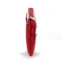 Женская кожаная косметичка-ключница Cosmetic A-00141 red