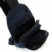Мужская тканевая сумка-слинг Lanpad 35001 blue