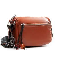 Женская кожаная сумка классическая ALEX RAI 93038 camel