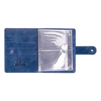 Кожаный картхолдер Hi Art «Mehendi Classic» CH-06 Crystal Blue