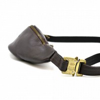 Кожаная темно-коричневая сумка на пояс Tarwa gc-3034-3md