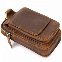 Мужская кожаная сумка на пояс Vintage 20419 