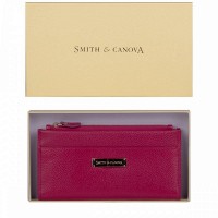 Кожаный женский кошелек Smith and Canova 28538 Haxey (Fuchsia)