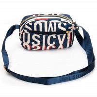 Летняя тканевая сумка Jielshi SC332 blue letters