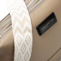 Женский молодежный кожаный клатч ALEX RAI 29012 beige