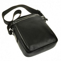 Мужская кожаная черная сумка-планшет TIDING BAG M5608-1A