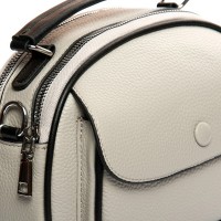 Женский молодежный кожаный клатч ALEX RAI 29052 pale grey