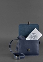 Женская кожаная сумка BlankNote Лилу темно-синяя BN-BAG-3-NAVY-BLUE