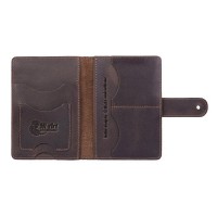 Обложка для паспорта из кожи Hi Art «Buta Art» PB-02/1 Shabby Gavana Brown