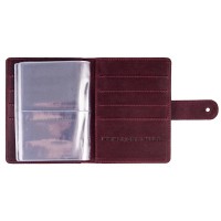 Кожаный картхолдер Hi Art «7 wonders of the world» CH-06 Shabby Plum