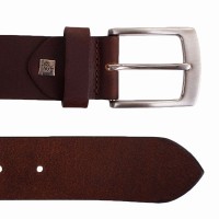 Мужской коричневый кожаный ремень LINDENMANN FARE393-023
