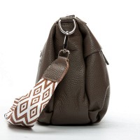 Женская кожаная сумка через плечо ALEX RAI 6001 dark khaki