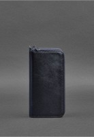 Кожаное портмоне на молнии  BlankNote 6.1 Темно-синее BN-PM-6-1-NAVY-BLUE