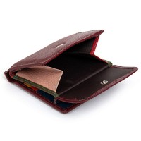 Женский кожаный кошелек Rainbow DR. BOND WRS-33-1 wine red