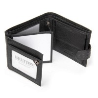 Мужской кожаный кошелек BE BRETTON 208-Z3204 black croco