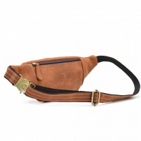 Мужская кожаная сумка бананка, сумка напоясная LIMARY Lim-525RB