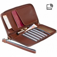 Кожаный тревел-кейс с RFID защитой Visconti alp89 it brn
