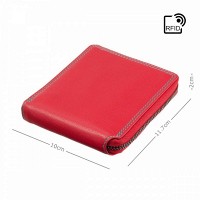 Женский кожаный кошелек с RFID защитой Visconti SP29 Picasso (Red Hawaii)