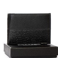 Мужской кожаный зажим для купюр BE BRETTON 168-L24B black