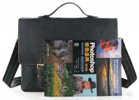 Мужской кожаный черный портфель Vintage 14248