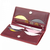 Женский кожаный кошелек GRANDE PELLE 11468 Бордовый