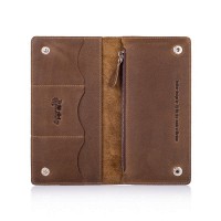 Кожаный бумажник Hi Art Mehendi Art коричневый WP-05