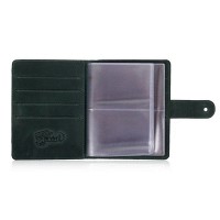 Кожаный картхолдер Hi Art «Let's Go Travel» CH-06 Shabby Alga