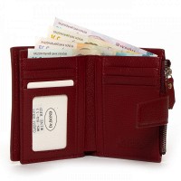 Женский кожаный кошелек Classik  DR. BOND WN-23-11 wine-red