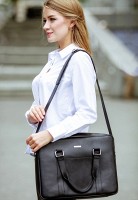 Кожаная сумка для ноутбука и документов BlankNote черная BN-BAG-37-G