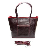 Женская кожаная сумка ALEX RAI 00109 bordo