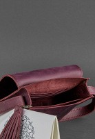 Женская кожаная бохо-сумка BlankNote Лилу бордовая Crazy Horse - BN-BAG-3-VIN-MAN-KR