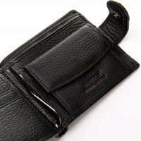 Мужской кожаный кошелек с зажимом для купюр BE BRETTON 208-L0613 black mix