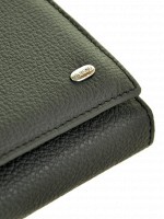 Женский кожаный черный кошелек Classik dr.Bond W1-V black