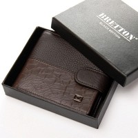 Мужской кожаный кошелек BE BRETTON 408L brown mix