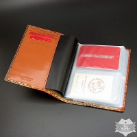 Кожаная женская красная визитница lk-47568a
