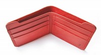 Мужской кошелек ручной работы из кожи BOGZ Classic CH Red P2M39S1