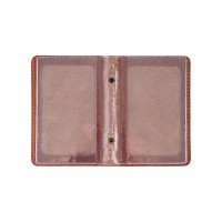 Обложка для документов из кожи HiArt AD-03 Crystal Сognac