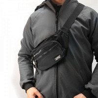 Мужская сумка на пояс Lanpad 83009 black