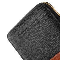 Женский кожаный кошелек SMITH CANOVA FUL-26803-black-tan